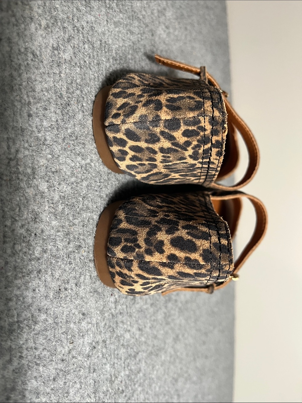Lucky Brand Leopard Print Mary Jane Flats - Tan & Black - Picture 3 of 5